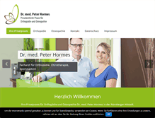 Tablet Screenshot of dr-hormes.de